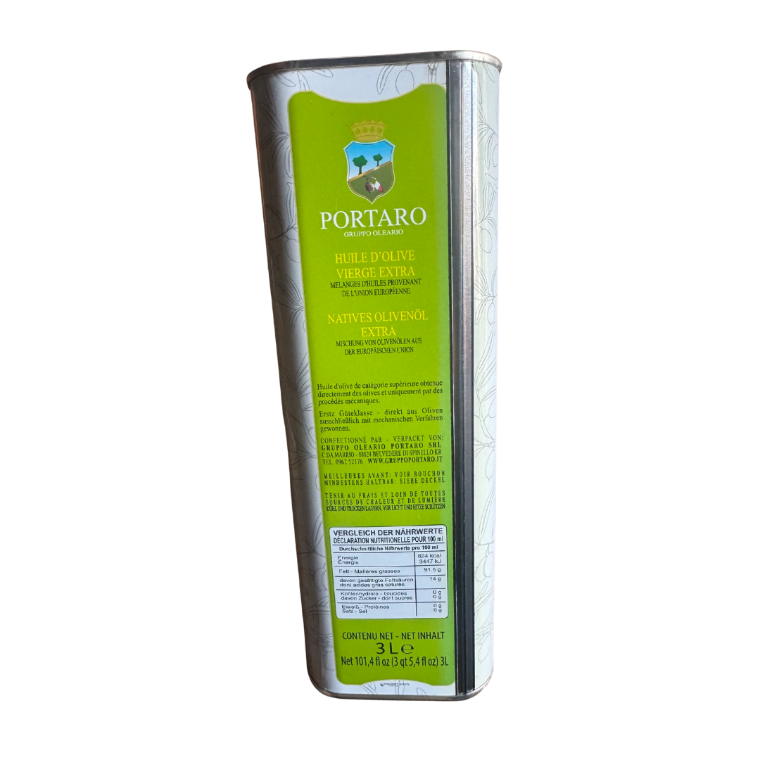 PORTARO EXTRA VIRGIN UNFILTERED OLIVE OIL | 3 LITER
