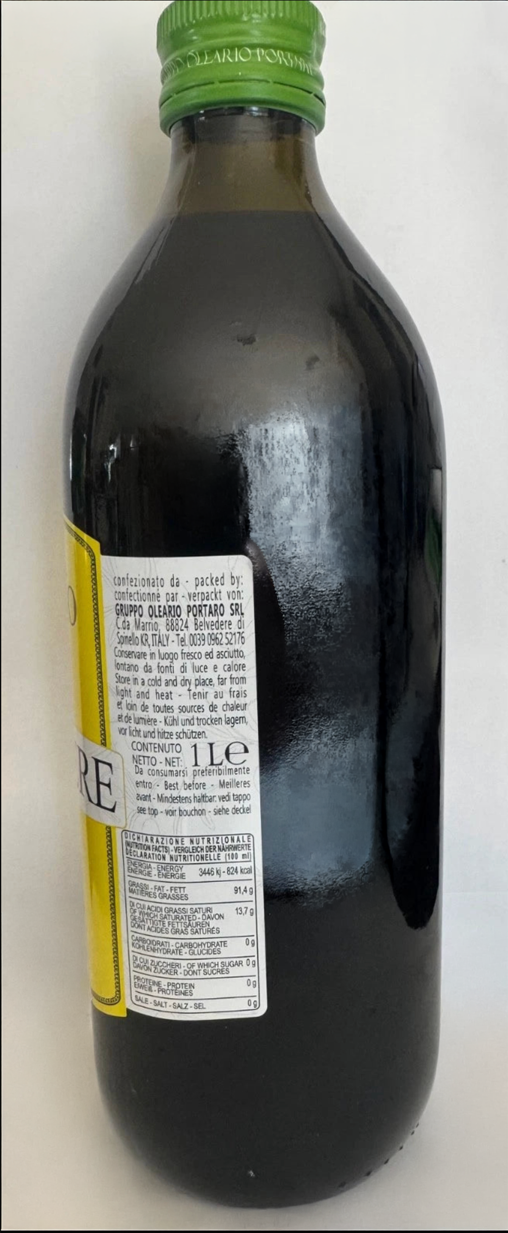 PORTARO EXTRA VIRGIN COLD PRESSED OLIVE OIL | 1 LITER