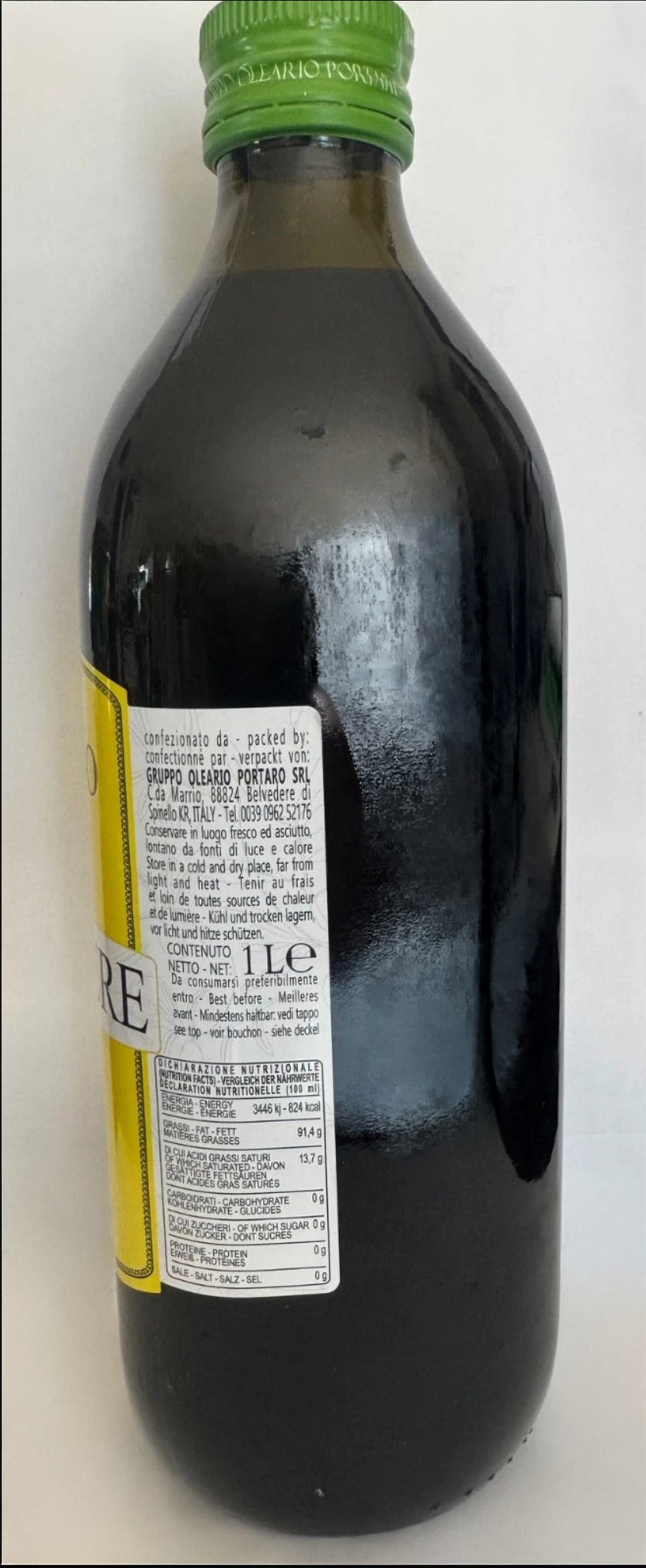 PORTARO EXTRA VIRGIN COLD PRESSED OLIVE OIL | 1 LITER