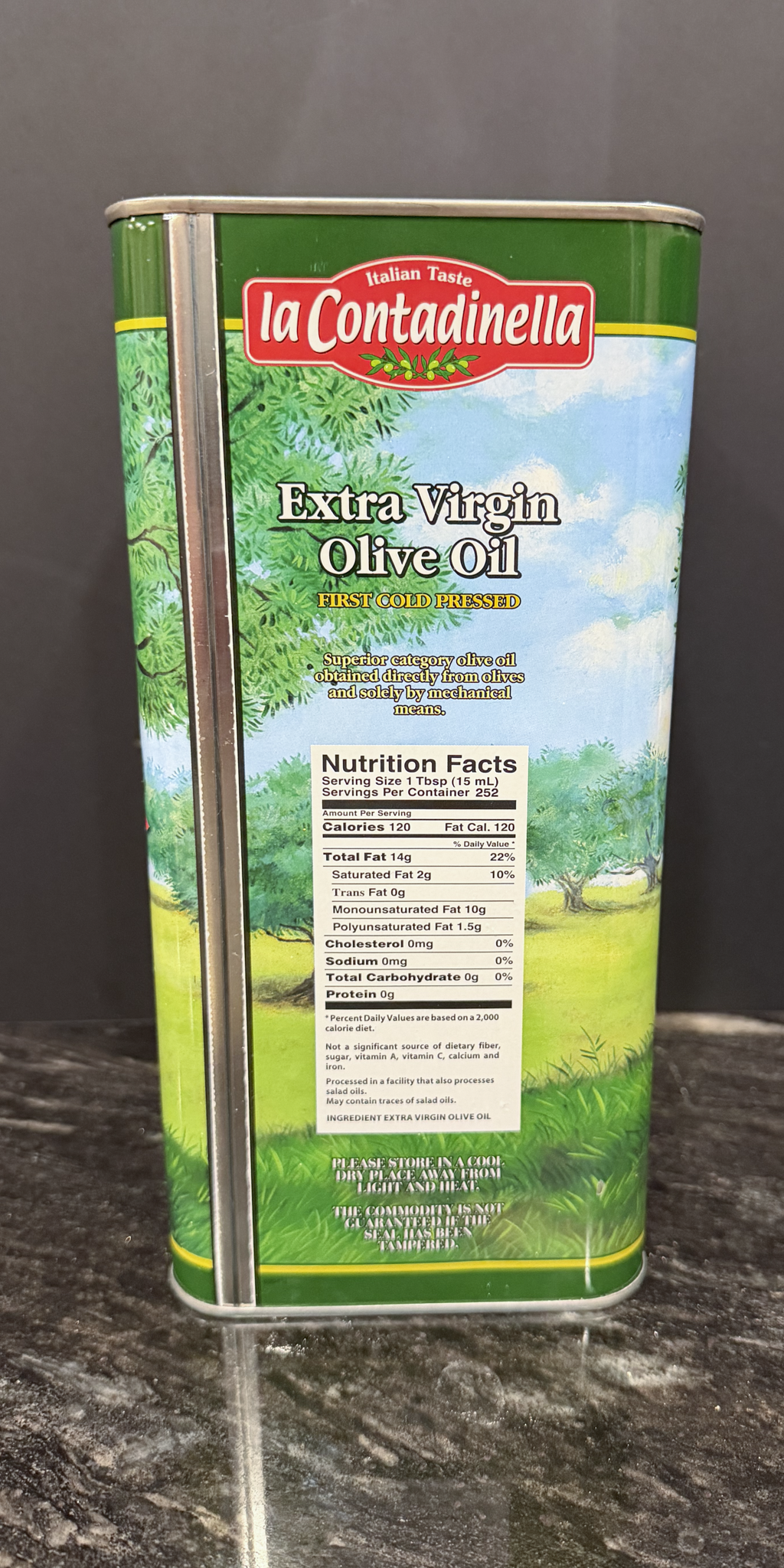 LA CONTADINELLA COLD PRESSED EXTRA VIRGIN OLIVE OIL | 1 GALLON